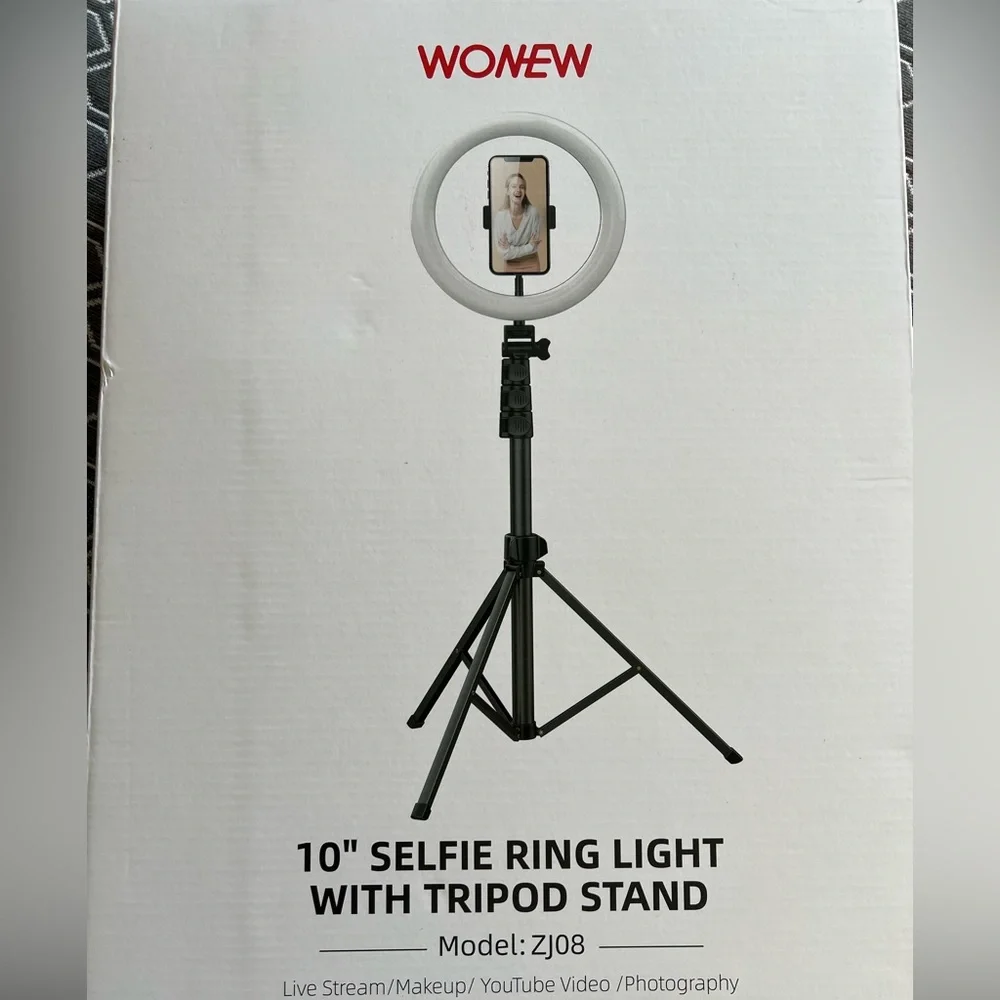 Selfie ring light with tripod